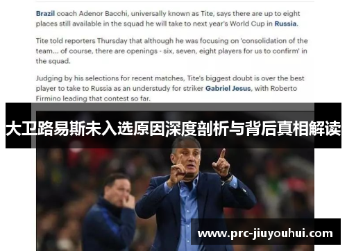 大卫路易斯未入选原因深度剖析与背后真相解读